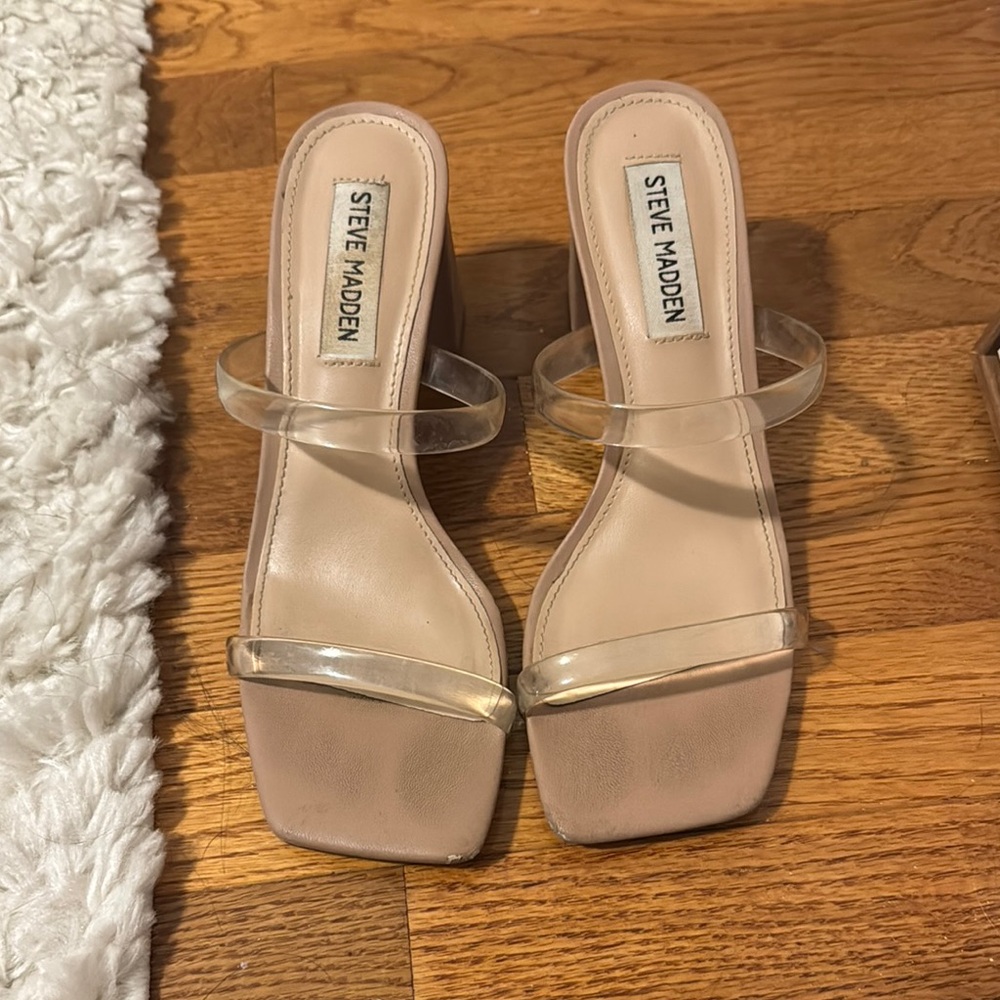 Steve Madden Women's Clear Strap Heels